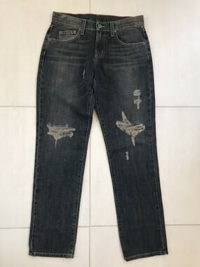 Carmar Matt Baggy Distressed Mid Rise Non Stretch Jeans